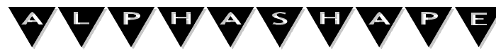 AlphaShapes triangles 2 font